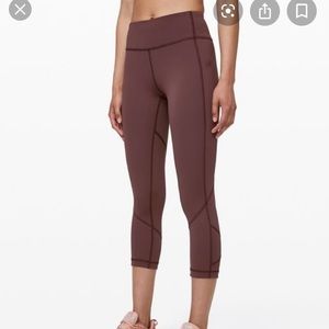 Lululemon pace rival crop 22” size 2 cherry cola